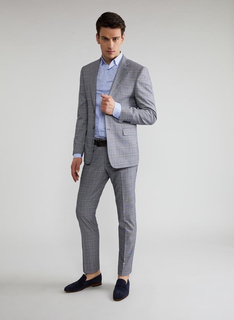 Szara marynarka garniturowa P22SF-3G-011-S-S