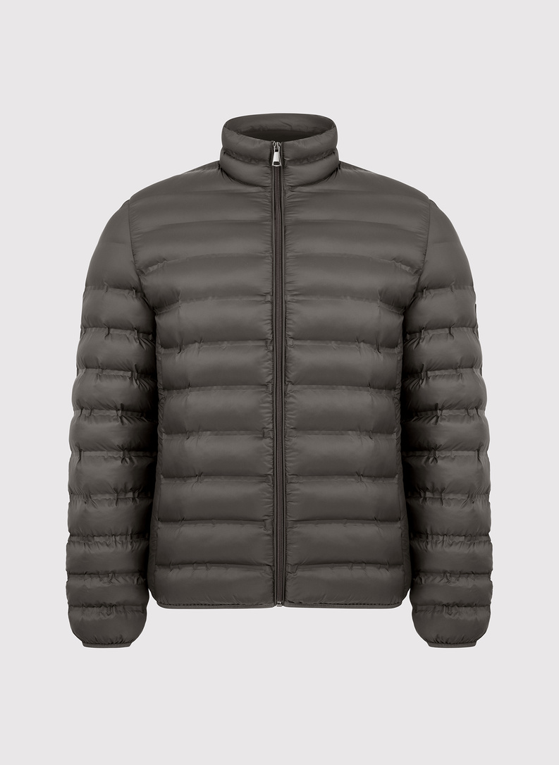 Krótka pikowana kurtka w kolorze brązowym