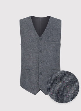 Szara kamizelka męska z wełną