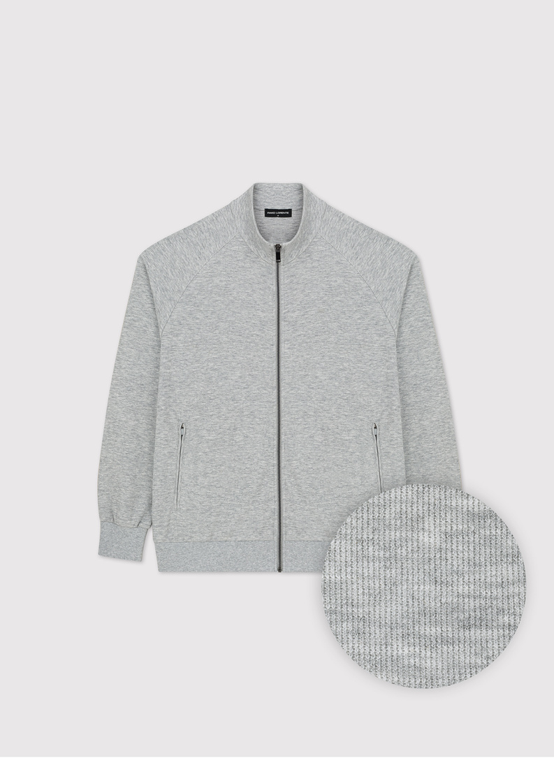 Rozpinana szara bluza dresowa