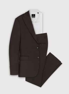 Brązowa jednorzędowa marynarka męska