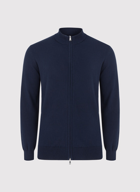 Sweter męski rozpinany w kolorze granatowym
