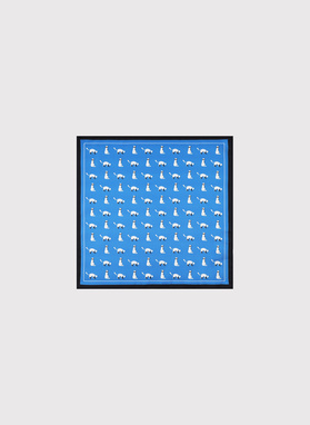 Niebieska poszetka w kotki