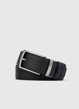 Dwustronny skórzany pasek męski