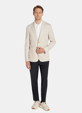 Beżowa marynarka z dzianiny