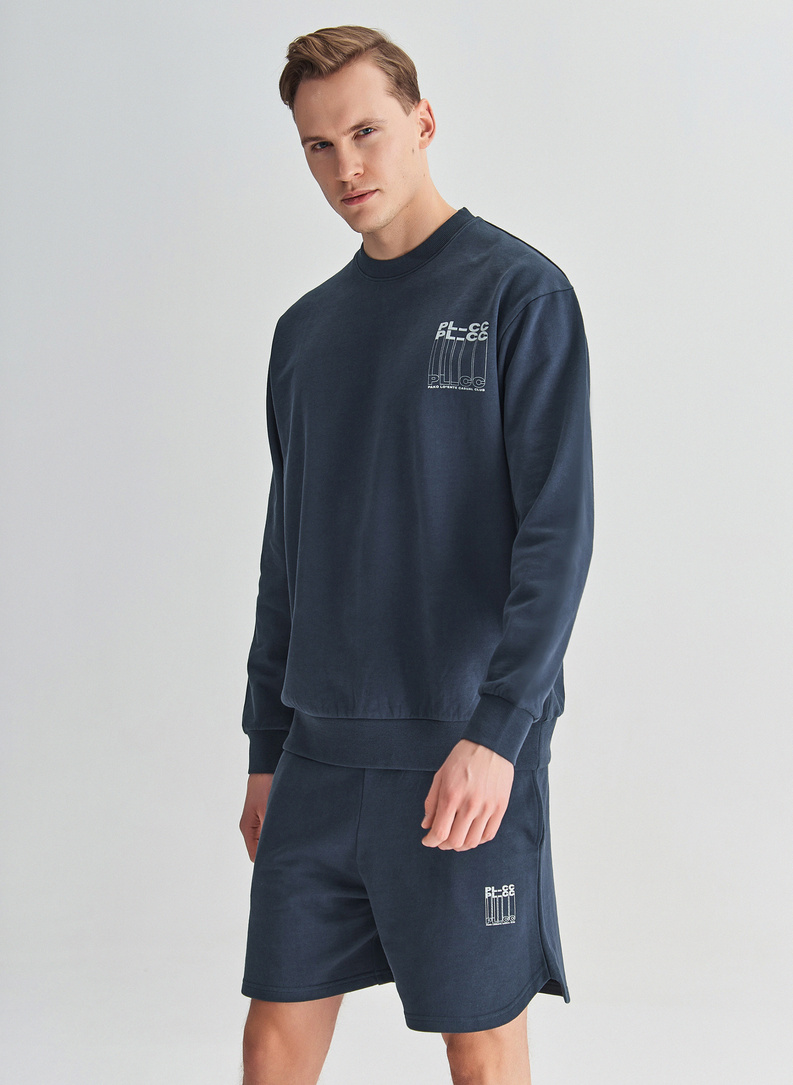 Granatowe szorty oversize C22SF-WS-002-G-0