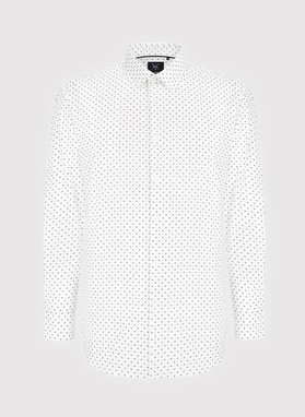 Męska koszula w drobny wzór o fasonie Regular Fit