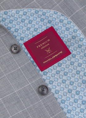 Szara marynarka garniturowa z wełną