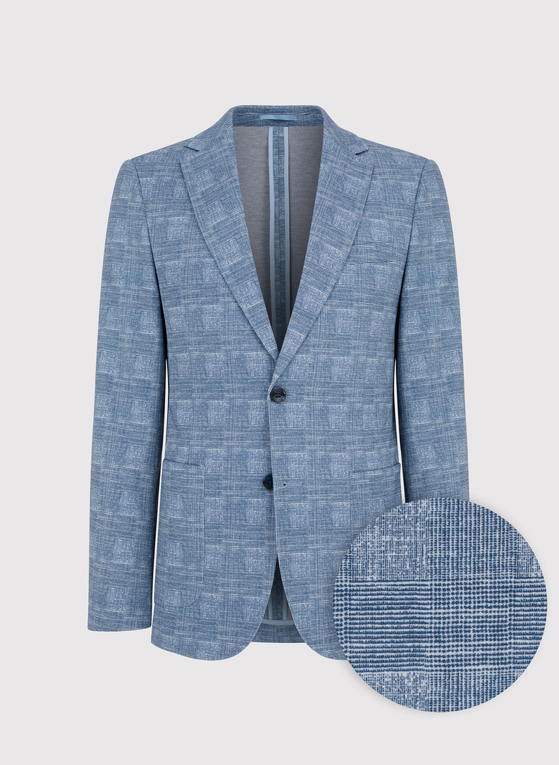 Dzianinowa marynarka w kratkę