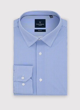 Dzianinowa koszula męska w pepitkę