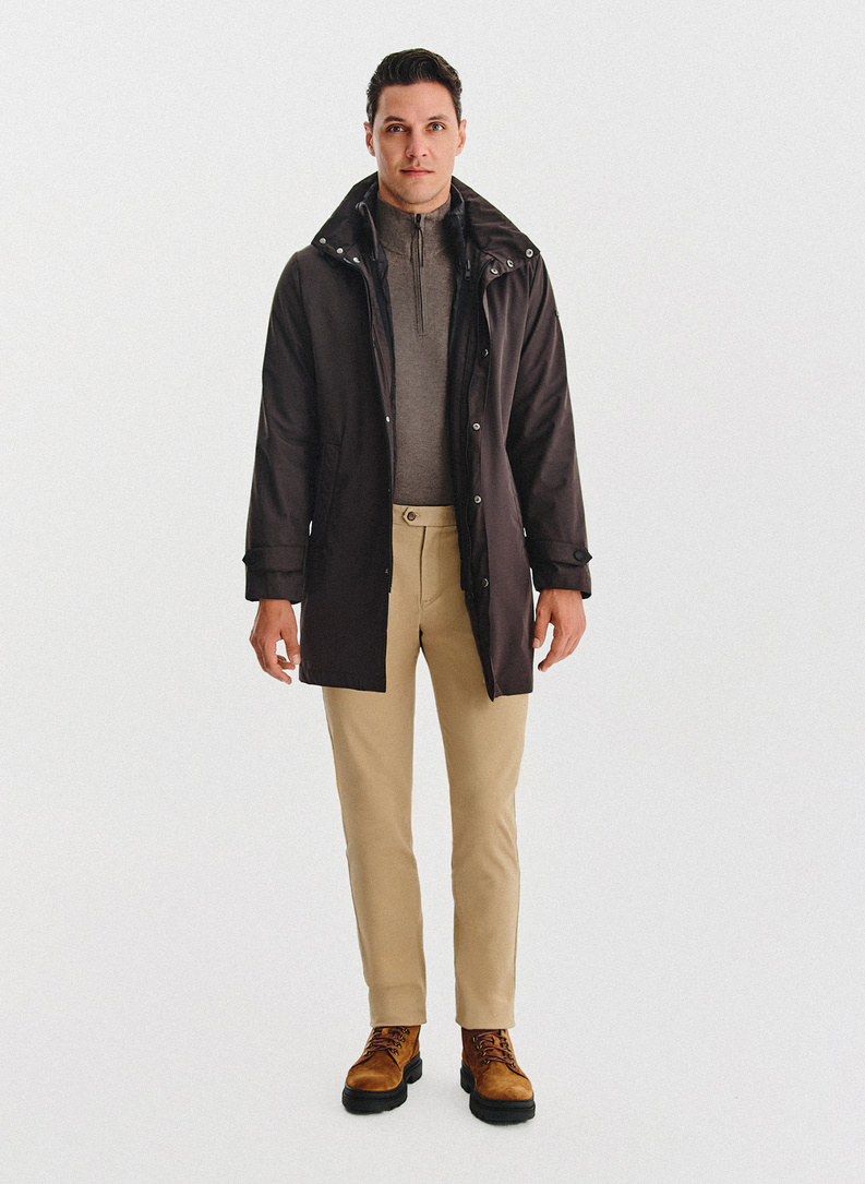 Brązowa kurtka jesienna 2w1