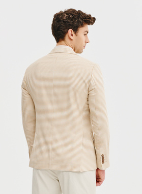 Jasna marynarka męska w pepitkę