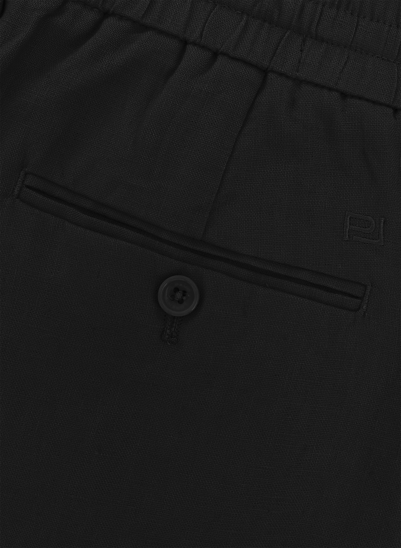 Lniane czarne szorty męskie