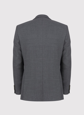 Szara wełniana marynarka garniturowa