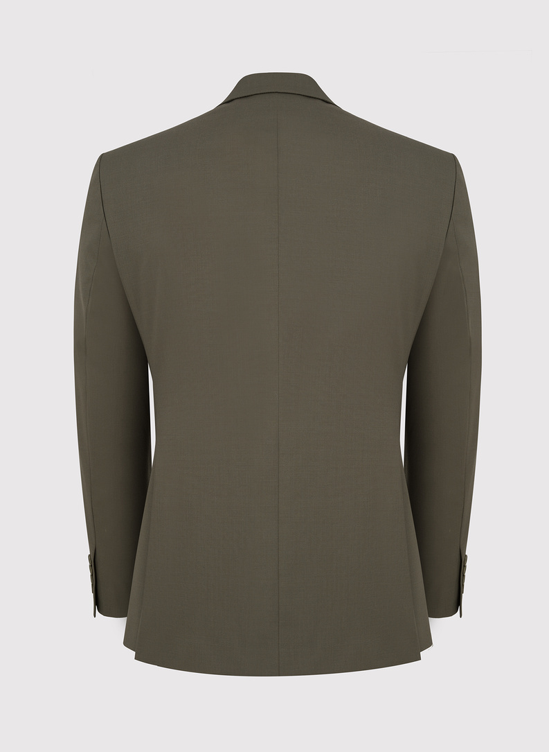 Zielona marynarka garniturowa z wełną