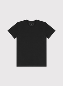 Czarny gładki t-shirt męski