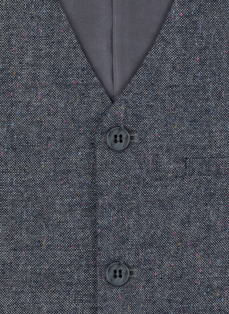 Szara kamizelka męska z wełną