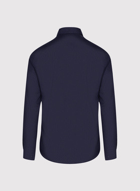 Granatowa koszula z lnem