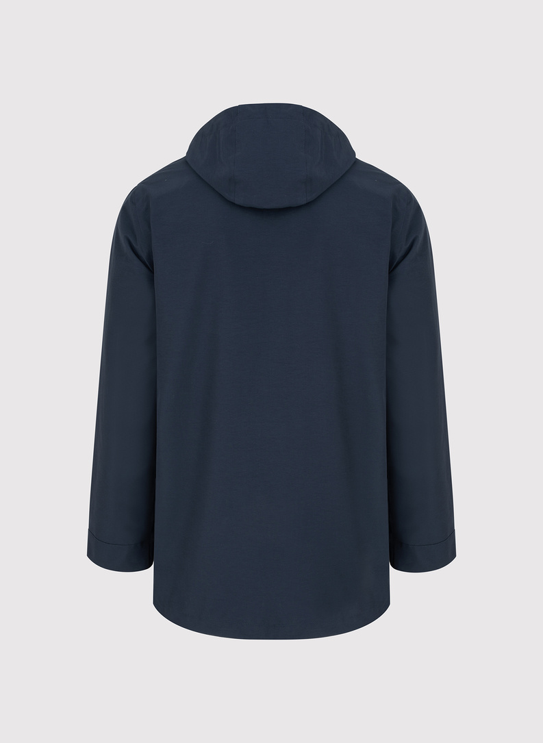 Granatowa kurtka z kapturem