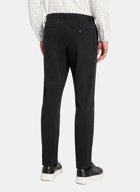 Granatowe spodnie chino z bawełną