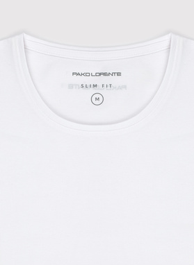 Biały gładki T-shirt Basic