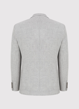 Szara marynarka casualowa o widocznej fakturze