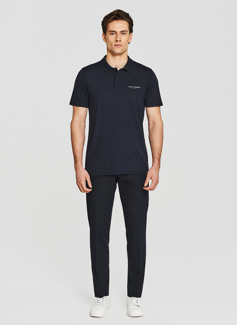 Granatowe polo męskie