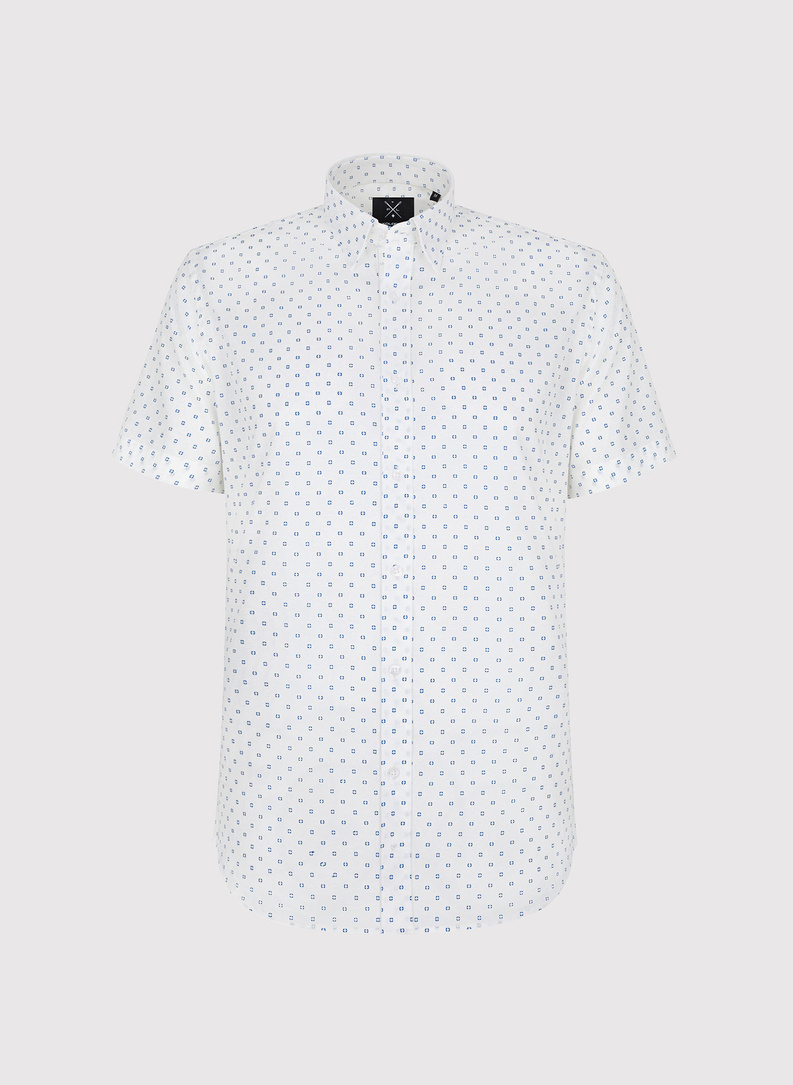 Koszula męska w niebieski mikrowzór