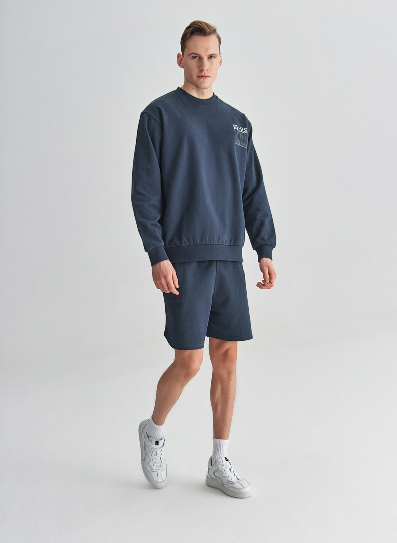 Granatowe szorty oversize C22SF-WS-002-G-0