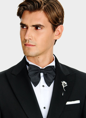 Elegancka czarna mucha męska