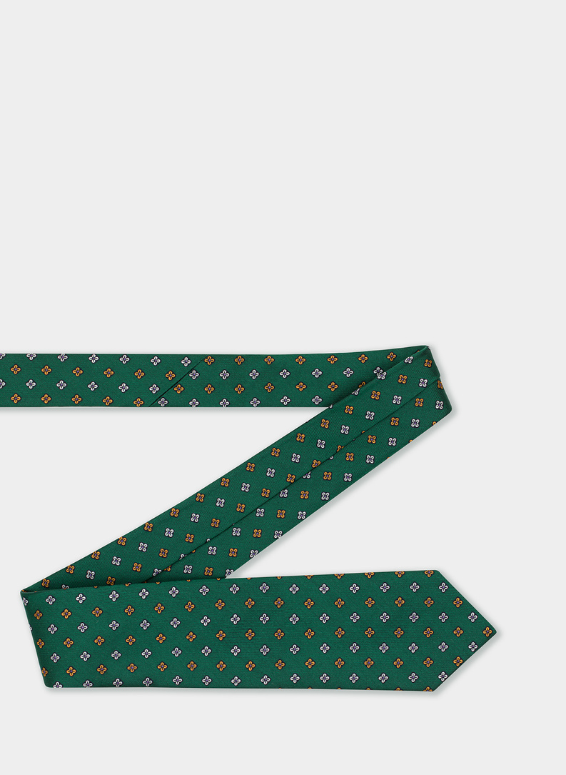 Krawat męski jedwabny zielony P21WP-KX-251-Z