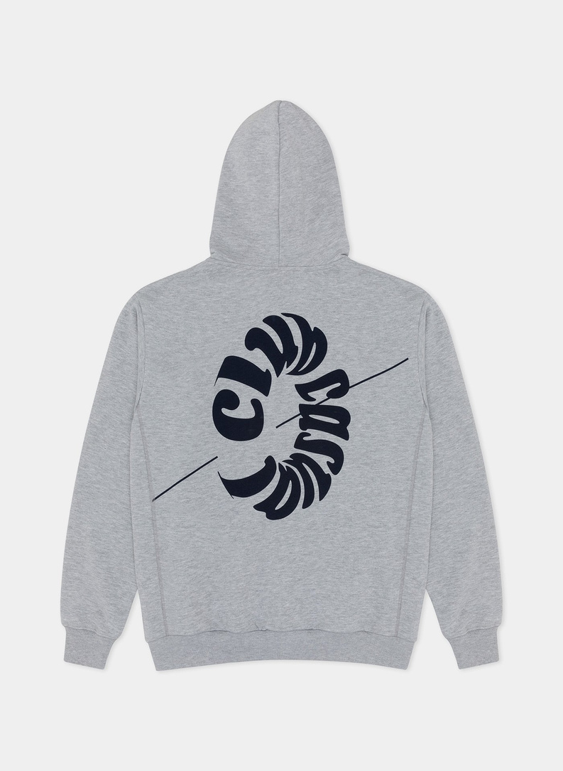 Szara bluza z kapturem oversize C21SF-2R-001-S