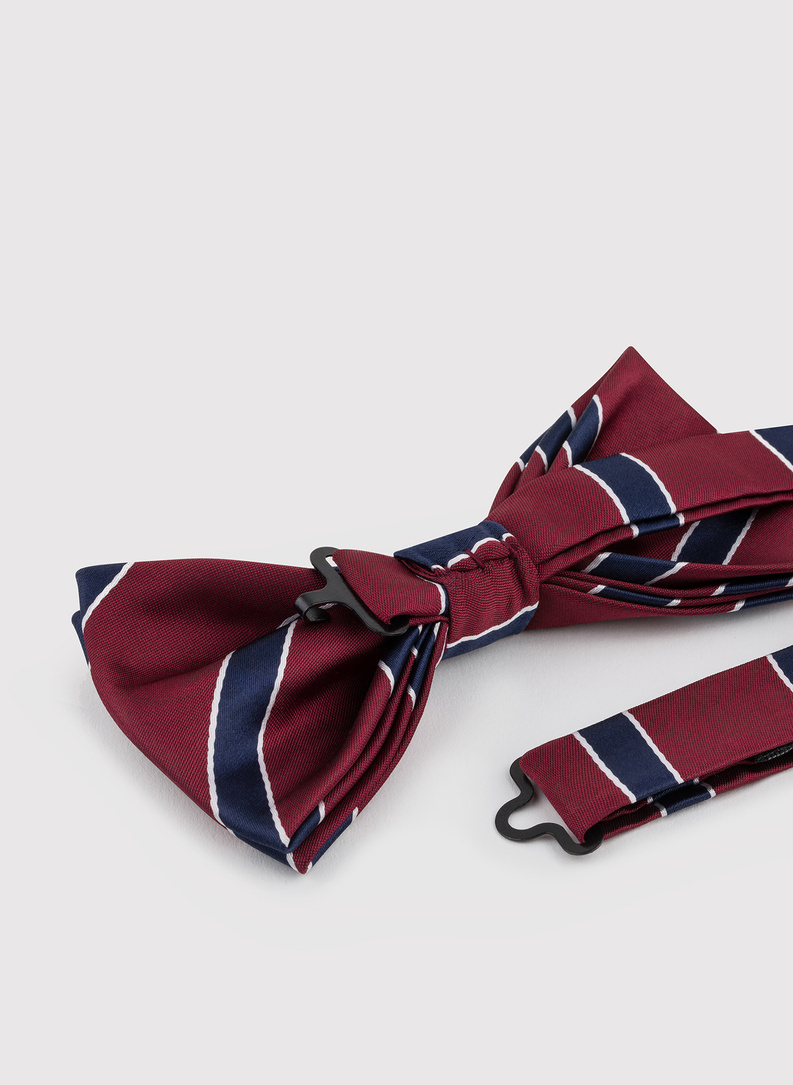 Bordowa mucha w pasy