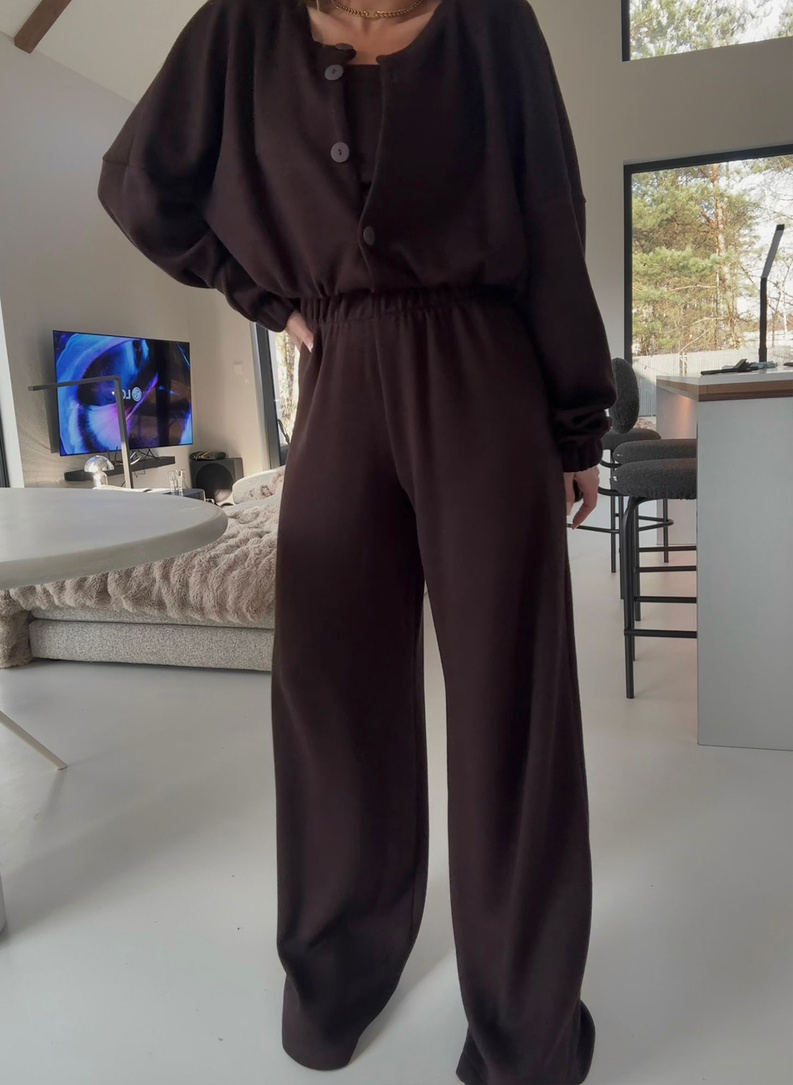 Komplet 3-częściowy AURA czekoladowy