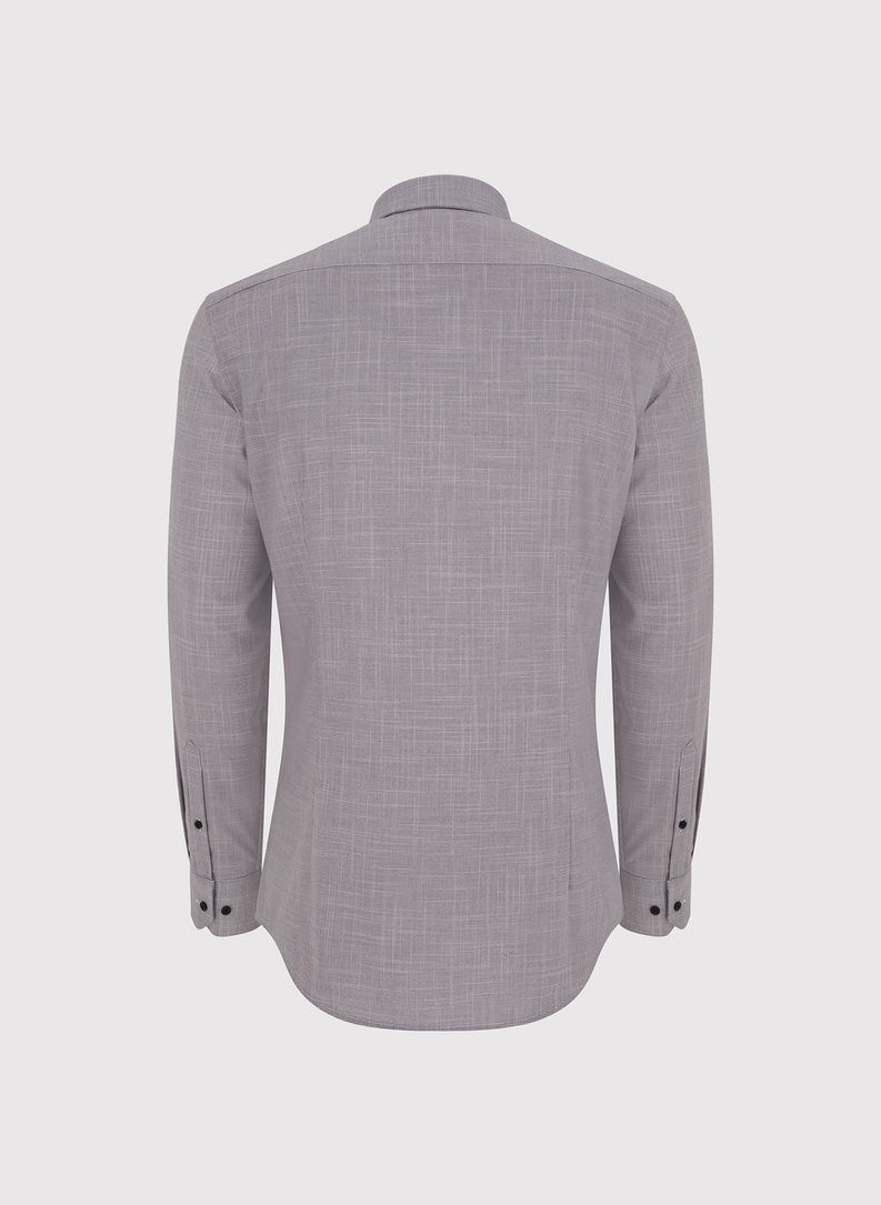 Brązowa koszula w drobną kratę