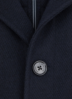 Granatowy płaszcz męski z wełną