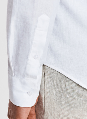 Biała koszula z lnem