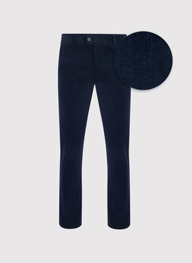 Granatowe spodnie sztruksowe