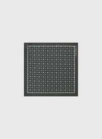 Ciemnozielona poszetka męska paisley