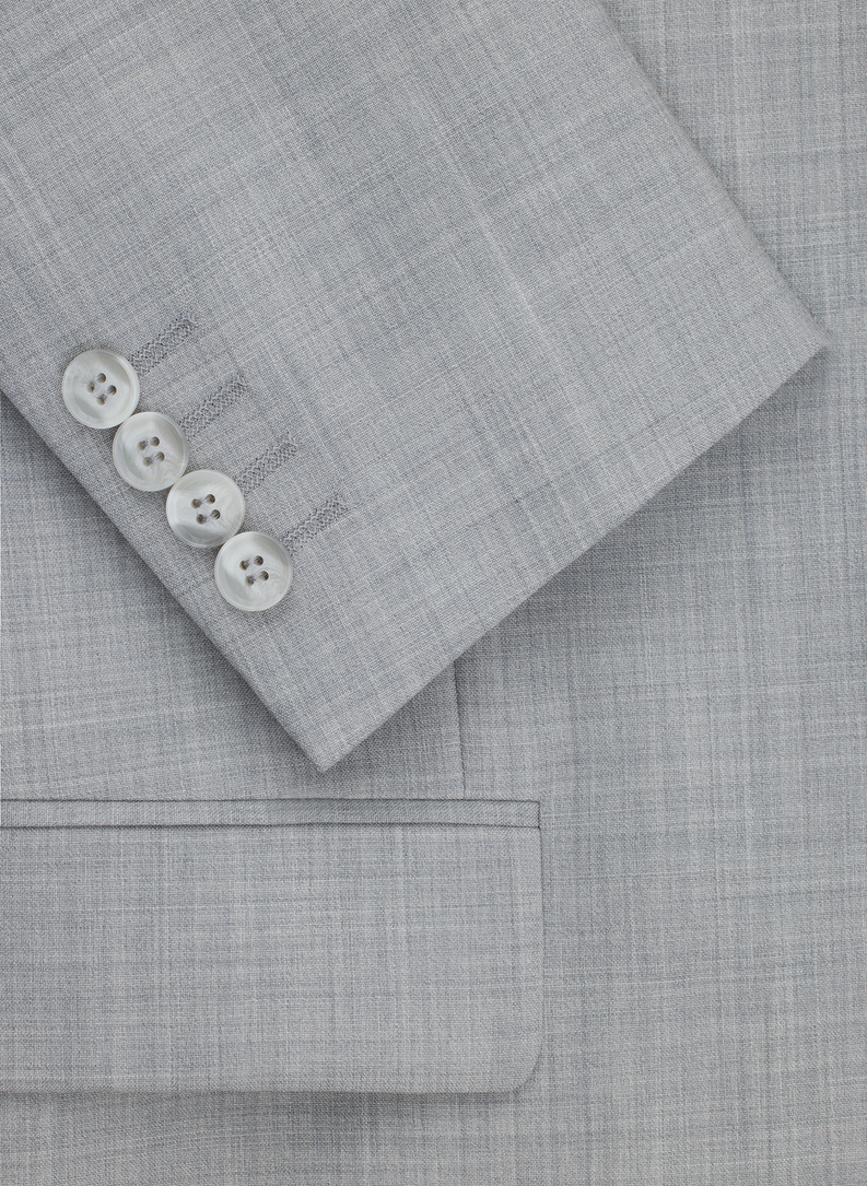 Szara marynarka garniturowa z wełny