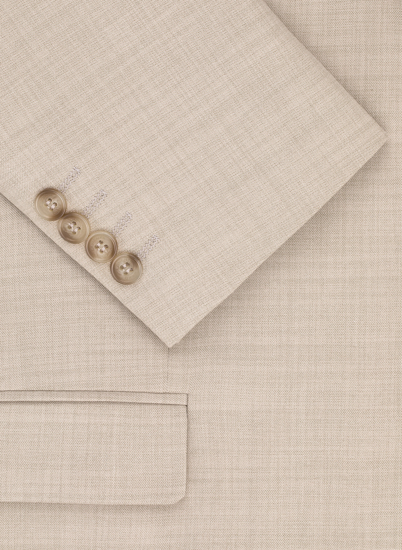 Beżowy garnitur męski