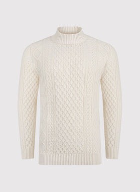 Beżowy sweter męski