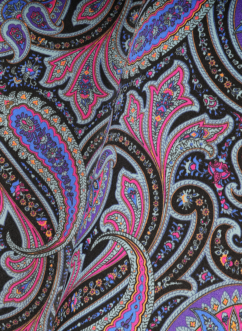 Czarna poszetka w paisley