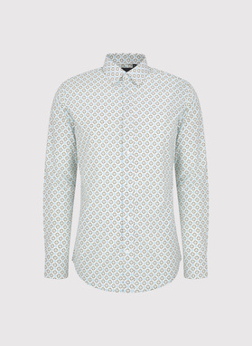 Biała koszula mikrowzór