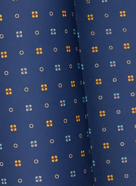 Granatowa poszetka męska w kolorowy mikrowzór