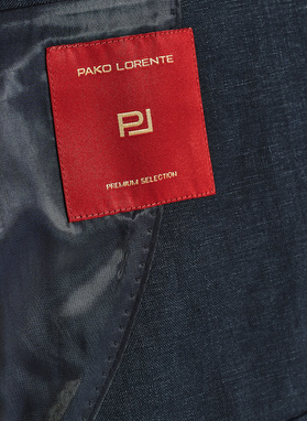 Granatowa lniana marynarka męska