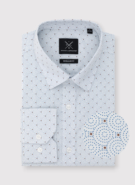 Koszula w kropki o kroju Regular 