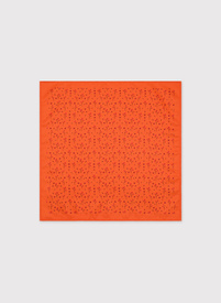 Pomarańczowa poszetka w kwiatki