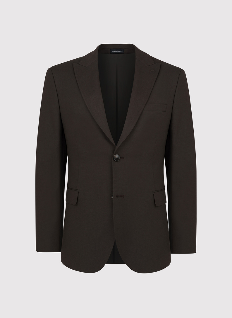 Brązowy garnitur męski