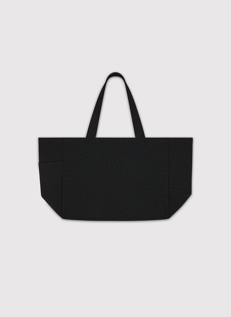 Czarna duża torba materiałowa unisex